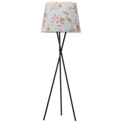 Floor Lamp HAILEY Standard Black+FlowerBlue
