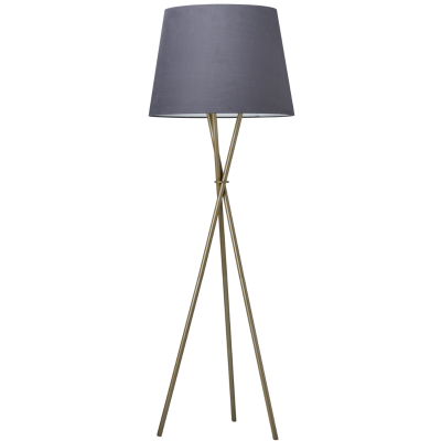 Floor Lamp HAILEY Standard Perlgold+CoalGray