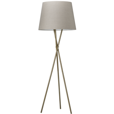 Floor Lamp HAILEY Pro Perlgold+LinenNatur